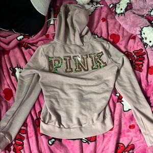 PINK Victoria's Secret Sequin Logo Hoodie